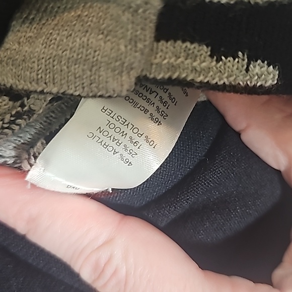 Chico's Asymmetric Zip Boiled Wool Knit Cardigan Sweater Jacket 1 US Size S - Picture 5 of 10